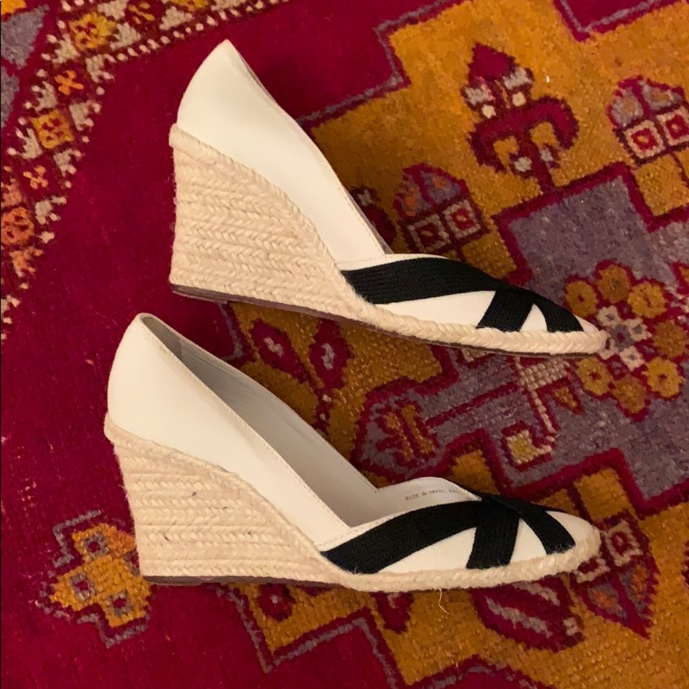 Dani Black white canvas espadrilles